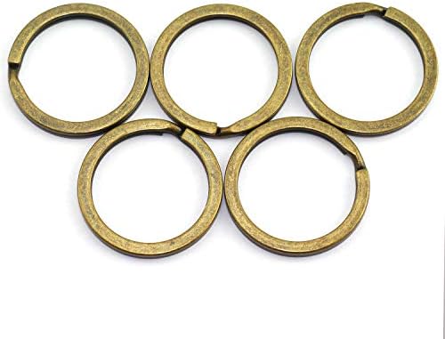 Lind Kitchen 10pcs bronze anel plano anel Diy Kichain Accessories