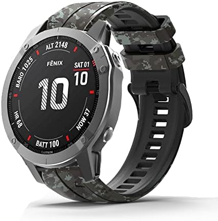 Irjfp 26 mm tiras de faixa de vigia rápida de ajuste rápido para Garmin Fenix ​​7 7x Epix Silicone EasyFit Band para Fenix ​​6x