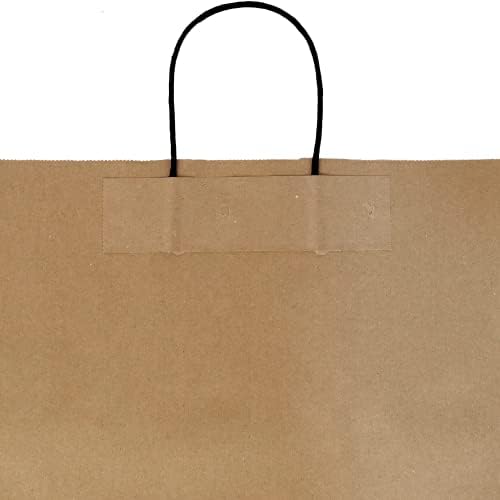 Sacos de presente grandes face bag 50 PCs 14,57 x 8,66 x 13,78 polegadas sacos de papel marrom com alça, sacos de compras