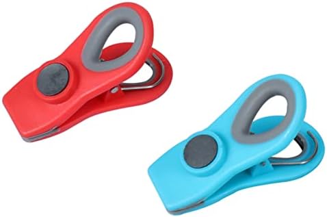 Cabilock 4pcs clipes de serviço pesado clipes magnéticos clipes de lanche clipes geladeira clipes magnéticos clipes