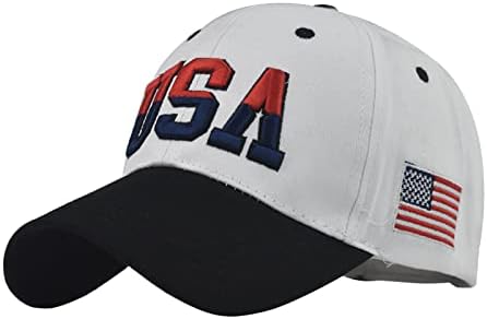 Masculino feminino neutro verão America Flag bordando tampas de beisebol com chapéu ajustável visões de chapéus pretos