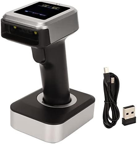 Scanner de código de barras industrial 2D com suporte de carregamento sem fio, 3 pol.