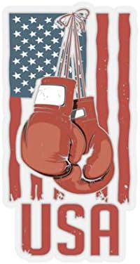 Teegarb Letter Blanker adesivo Decalty Novelty USA Boxer Luvas nacionalistas Sparring Starters Hilariante para o