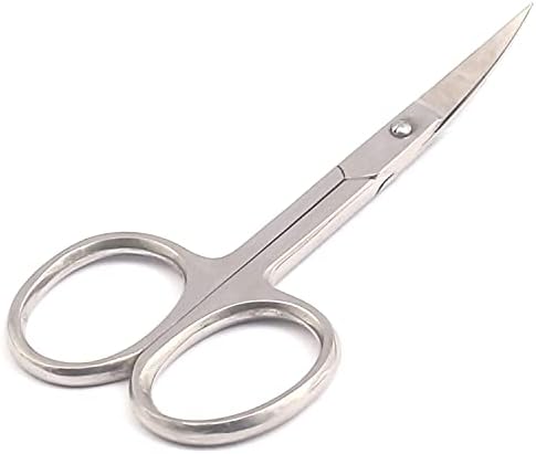 Laja importa cuticle 'tesoura das unhas' - tesoura de manicure de precisão de aço inoxidável - tesoura de unha curvada pontiaguda extra pontiaguda