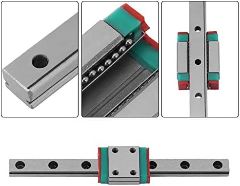 Rail guia linear de 100 mm, guia de trilho linear portátil de alta precisão Guia de movimento linear em miniatura com bloco