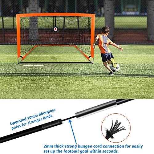 Metas de futebol eletrônico de e-SDs para treinamento para crianças, kits de rede de gols pop-up portáteis de futebol