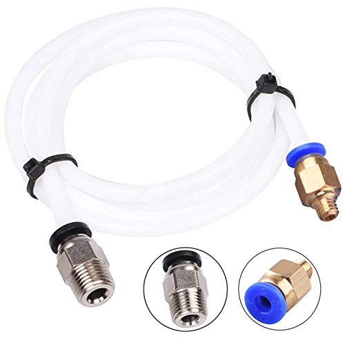 Excelfu Ptfe Teflon Tubo com ajuste pneumático PC4-M6 e encaixe pneumático PC4-M10 para a impressora 3D de 1,75 mm de filamento