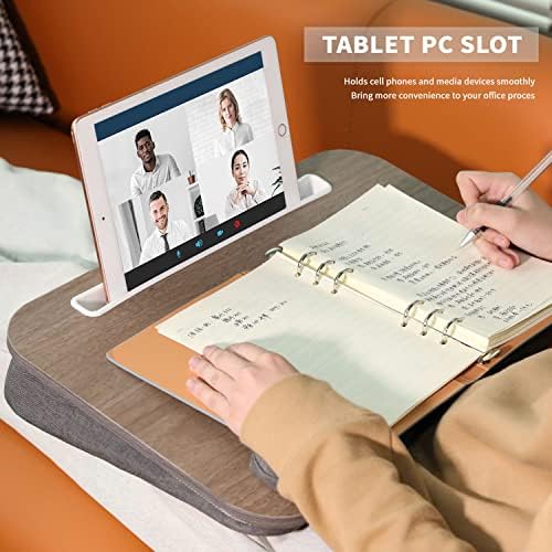 Lapto de Lap Lap Lap Stands Laptop para Lap Stands de lapso de laptop Standff com as costas curvas e macias, com função de tira e armazenamento anti-deslizamento para os alunos do escritório em casa usam como laptop de computador, tablet PAD