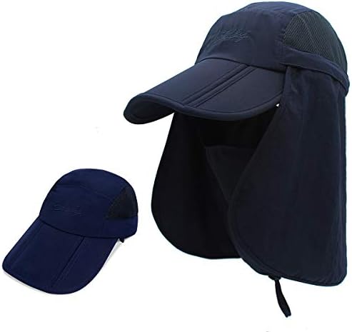 Chapéu de pesca de PanPacsight com cobertura de rosto Cap de proteção solar do pescoço UPF 50+ para homens e mulheres