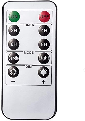 Salipto de 10 teclas de controle de vela sem chamas de vela 24h Ciclo automático Substituição do timer Acessório de velas de LEDs elétricos