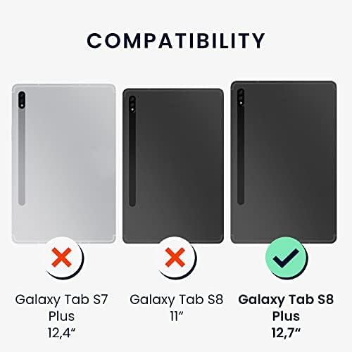 Caixa de silicone Kwmobile TPU Compatível com Samsung Galaxy Tab S8 Plus - Case Soft Flexible Protective Tampa - Bicolor