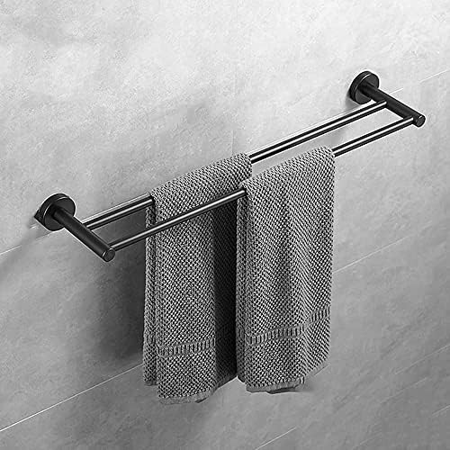 -S prateleira, toalha de toalha de toalha de toalha montada na parede de parede de trilho duplo prateleira de chuveiro
