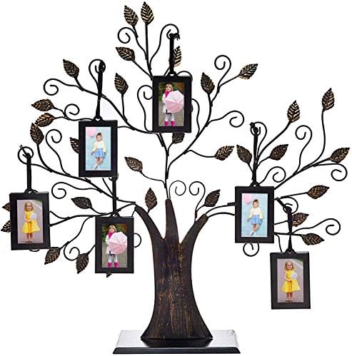 Philip Whitney Frames, quadros de imagem de árvore genealógica com 6 molduras penduradas, decoração de parede, decoração