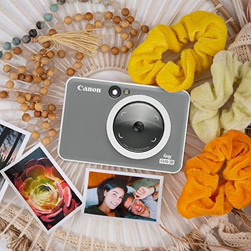 Canon Ivy Cliq 2 Impressora de câmera instantânea, mini impressora fotográfica, pacote de papel fotográfico fosco Zink, 20