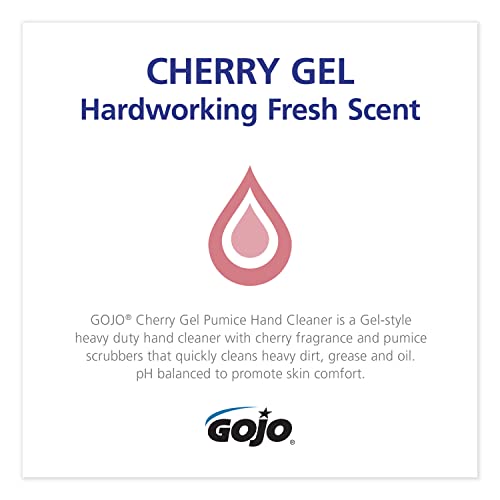 Gojo 235802ea Cherry Gel Pumice Hand Cleaner, Cherry, 1Gal