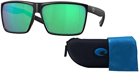 Costa Rincon 6S9018 Óculos de sol retangular para homens + pacote com designer Iwear Eyewear Care Kit