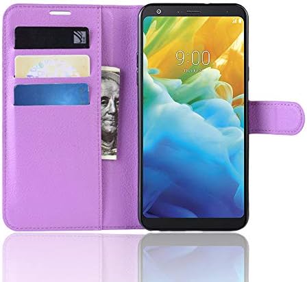 Para LG Stylo 5 estojo, capa de telefone, couro PU com holding de cartão de crédito Caixa de telefone Flip Kickstand [slots
