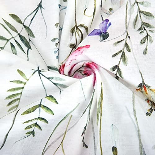 Túnica de verão feminina túnica floral estampar vases de pescoço de pescoço botão de camiseta ruched renda hollow