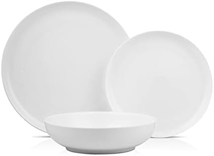 Stone Lain Gabrielle Formal Bone China Dinnerware Set para 8, branco