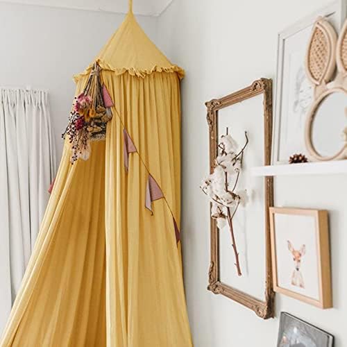 Ibiza vibe mameria infantil capa com capa de algodão Frills para bebês lando cortina hideaway pendurado redondo berçário de camas de cama decoração