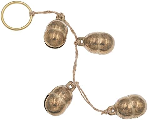 Brass rústicas penduradas sinos para decoração de maçaneta de porta, decoração de jardim vintage para casas de lojas de lojas na corda