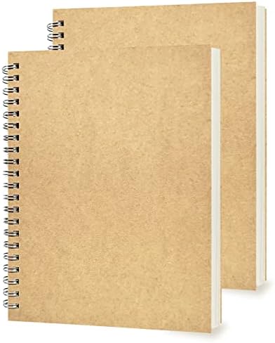 2 Pack College governou notebook, caderno em espiral de capa amarela macia, caderno de desenho de notas no bloco de memorando,