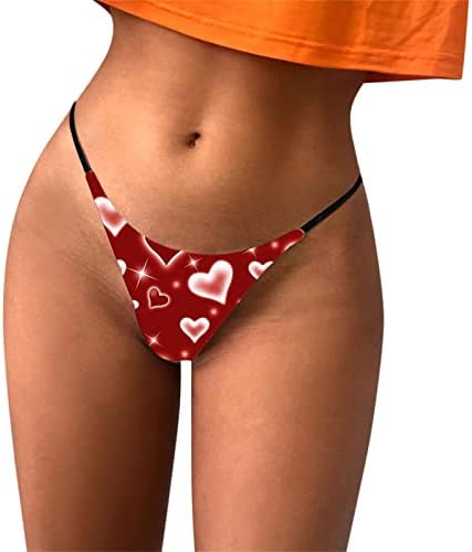 Sexy Valentines Thong Roupa Mulheres adoram impressão T-BACK Underwwear