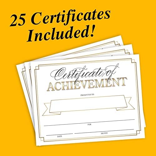 25 Documento de certificado de premiação do Certificado de Conclusão de Ouro para Impressão - Certificados de Estudante do Mês