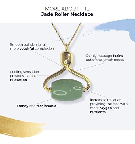 Alana Mitchell Jade Face Roller Colar - rolo de jade para rosto, pescoço e olhos - Traga qualquer lugar para o rolo