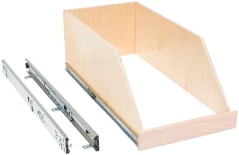 Slide-A-Helf Feed-Ofit de 8 polegadas de altura prateleira deslizante de perfil: Maple Wood Front com Rail de Extensão Completa