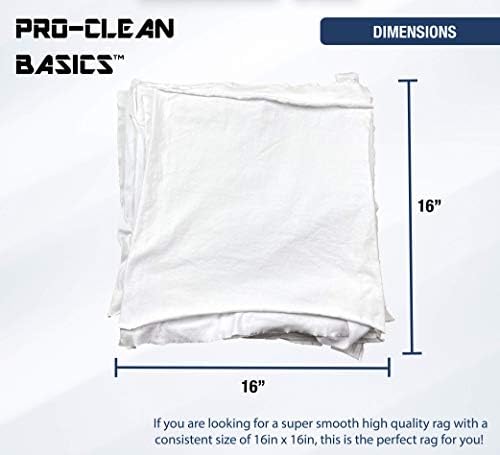 Bastos pró-limpos 99363 Premium de qualidade suprema de qualidade lisa de camiseta de camiseta de limpeza de camiseta