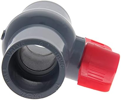 Bettomshin 2pcs ID 25mm Válvulas de desligamento de água compacta de mão T compacta, válvula de esfera plástica em linha para