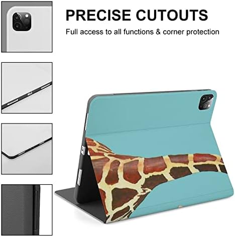 Caixa de giraffe anti tablet Tampa protetora de flip stand com porta -lápis compatível com iPad Pro 2020 （11in）