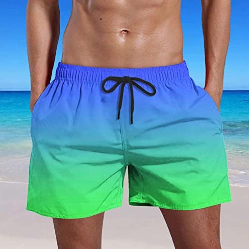 Gradiente de moda de shorts masculinos shorts impressos de surf jogging jogging leves homens verão shorts atléticos rápidos