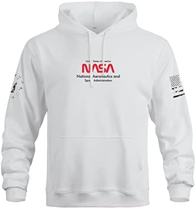 Hoodies gráficos de Hyfol para homens NASA Pocket Pockety Pullover algodão Sweworkshirs de manga comprida