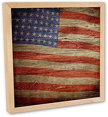 American Flag Rustic American Wood Sign Patriótico Americana Farmhouse Décor Wall Art Made nos EUA F1-18180010002