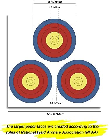 3 Spot Las Vegas Archers Targets Paper para o tiro com arco do quintal Vegas Vegas Paper Indoor & Outdoor