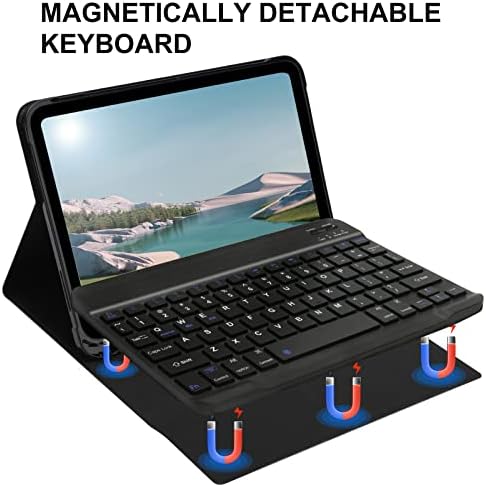 Teclado do iPad do Kvago 10ª geração, iPad 10th Generation Case com teclado 10,9 polegadas 2022, isolável sem fio, teclado Bluetooth,