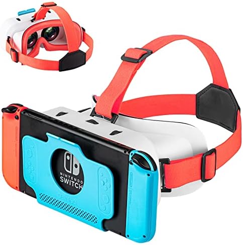 Fone de ouvido PSATCL VR para Nintendo Switch/Nintendo Switch OLED Modelo/Nintendo Switch 3D VR Glasses, Switch VR Labo Goggles Headset para Nintendo Switch