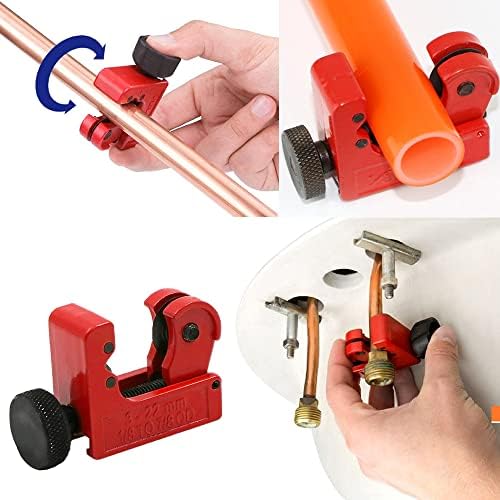 Mini cortador de tubos de tubo de cobre - cortador de tubo mini ajustável para metal de cobre, plástico, latão, aço inoxidável