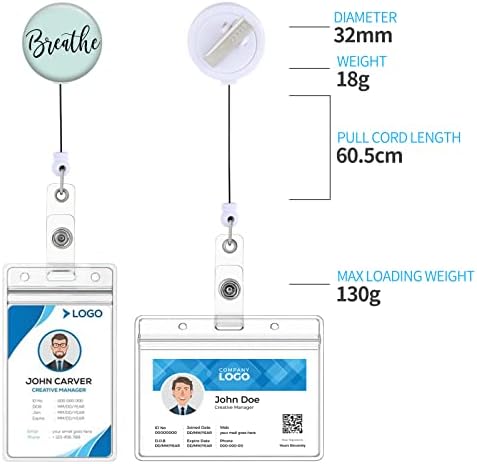 Titular de bobinas de crachá retrátil com clipe de jacaré para terapia respiratória rt enfermeira meta de enfermagem