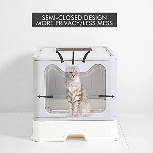 GPPZM PET banheiro de pet -banheiro Anti Splash Cats Caixa de areia de gatos com gaveta Banheiro de estimação dobrável Pet Green Space