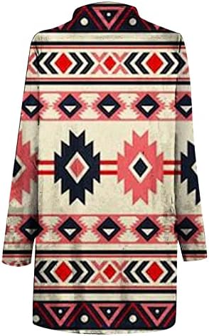 Natal Midi Cardigan Women Front Open Shawl Tunic Tops vintage Printage Impresso Liep Casual Longo Longo Longa Jaqueta