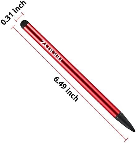 Works Pro Stylus para Realme RMX3300 Alta precisão sensível em forma compacta para telas de toque [3 pack-vermelho]