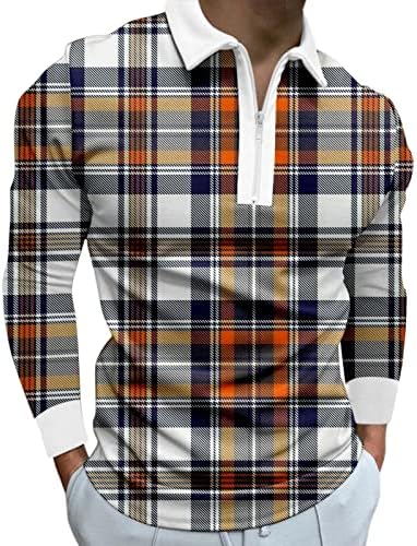 ZDDO 2022 Novas camisas de pólo para homens, colar de manga longa colarinho colarinho de golfe tops streetwear casual