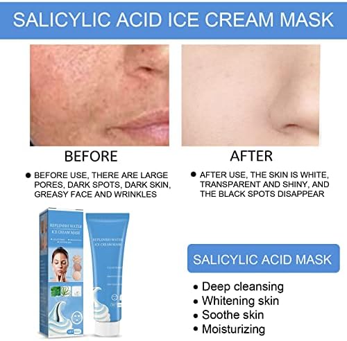 Facotes de maquiagem definidos para a pele escura de gelo salicílico hidratante Blackheads Removedor Limpeza Cabando poros Cuidados de pele Rotina Pro