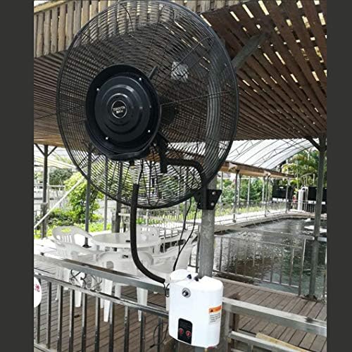 Syth Wall Mounting Misting Fan - Fog Ventilator, Tanque de água de 15 L 3 Velocidade 85 ° Oscilação, casa, escritório, fábrica,