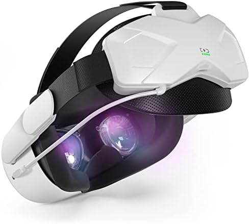 Cinta da cabeça do ECHTPower com a bateria para o Oculus Quest 2 Elite Strap 5000mAh Charging Fast estenda 3 horas no vR