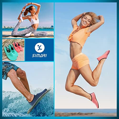 Sapatos de água SIMARI Piscina de natação feminino Praia de praia Aqua Meias Aquáticas de ioga de surf ao ar livre de