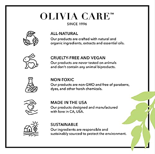 Óleo corporal de Olivia Care Eucalyptus Mint Vegan & Natural | Hidratante e hidratante - Infundido com vitamina E, K & Omega ácidos